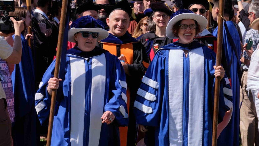 Faculty at Commencement.
