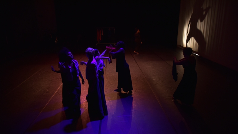 Middlebury dancers practice.