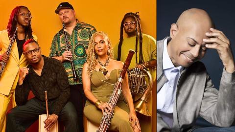 collage image of the ensemble and Goodyear
