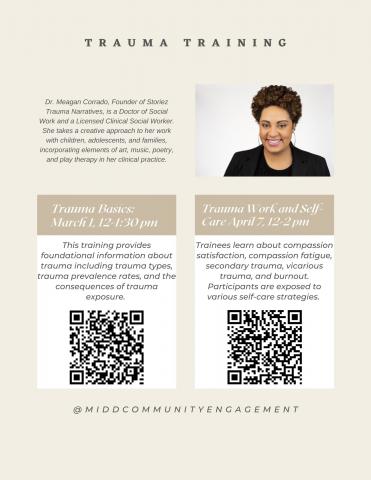 Image of woman and QR codes
