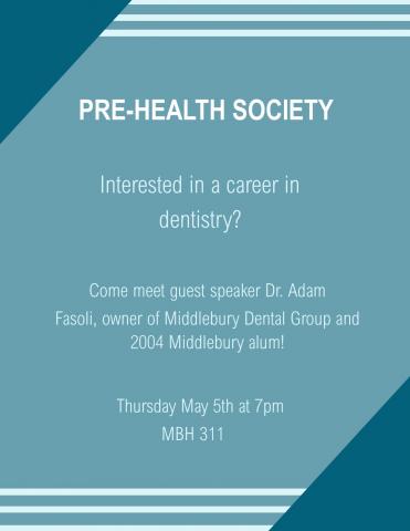Poster with information about guest dental speaker