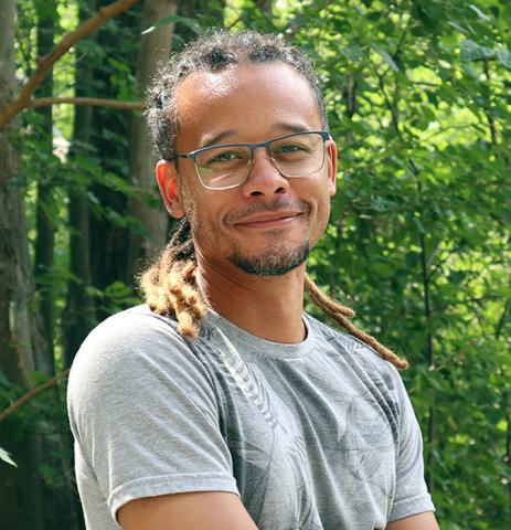 Smiling man wearing glasses