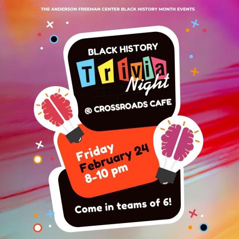 An image of a poster advertising a trivia night