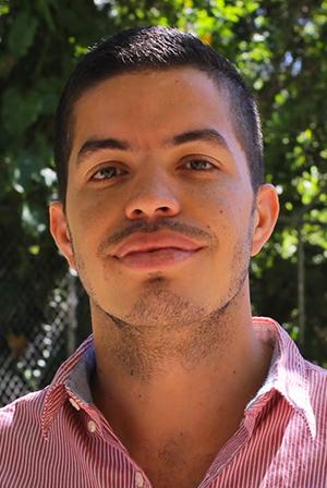 Image of a man wearing a red shirt