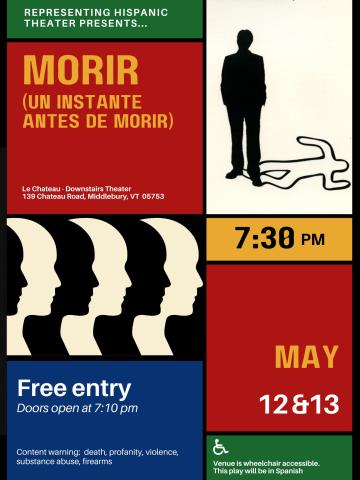 Poster for Morir, presented by Representing Hispanic Theater