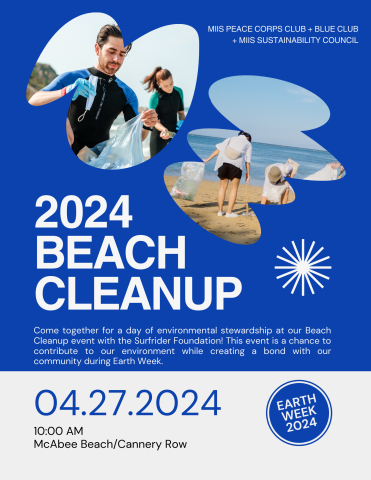 2024 Beach Cleanup on April 27, 10 AM, McAbee Beach/Cannery Row