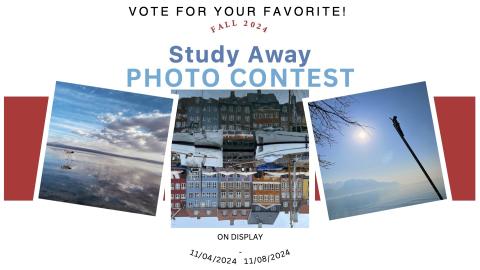Vote for your favorite. Fall 2024 Study Away Photo Contest. On display from 11/04/2024-11/08/2024.