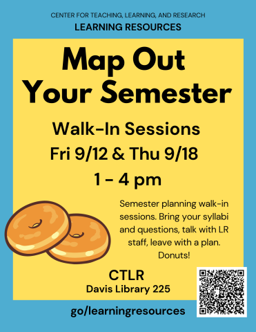 Map out your semester event poster with donuts