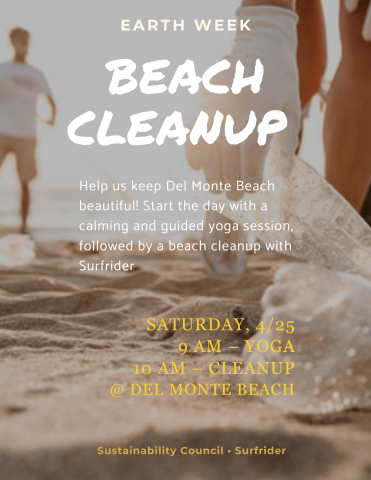 Picture of people on the beach cleaning up trash.