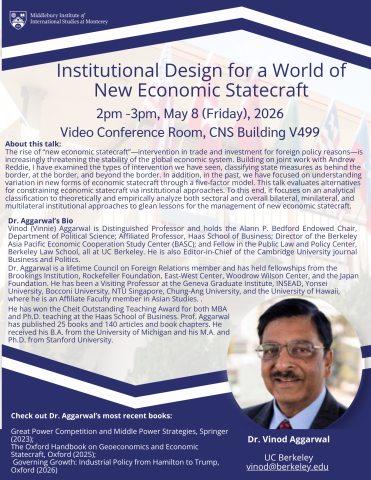 Institutional Design for a World of New Economic Statecraft