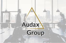 office with NYC skyline in background.  Audax Group in foreground