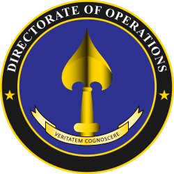 Logo of the CIA Directorate of Operations: Eagle, shield, and compass rose
