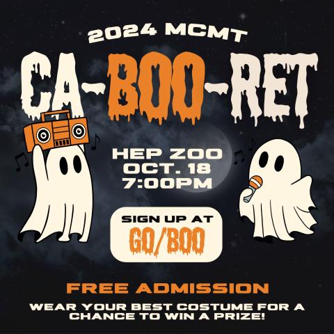 2024 MCMT Ca-BOO-ret! Hepburn Zoo, October 18th, 7:00pm. Sign up at go/boo/