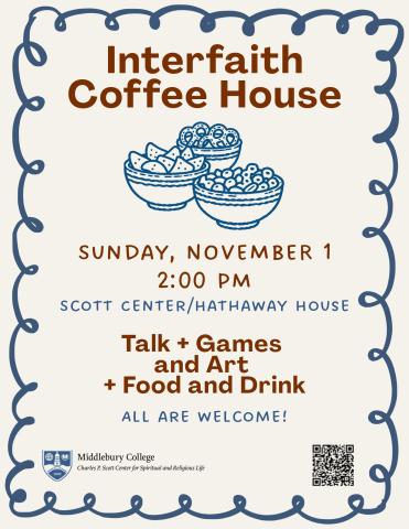 poster with hand-drawn bowls of snacks