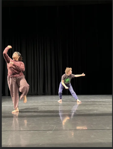 Two dancers on stage