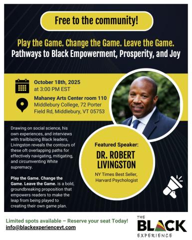 Drawing on social science, his own experiences, and interviews with trailblazing Black leaders, Livingston reveals the contours of these oft overlapping paths for effectively navigating, mitigating, and circumventing White supremacy.
Play the Game. Change the Game. Leave the Game. is a bold, groundbreaking proposition that empowers readers to make the leap from being played to creating their own game plan.