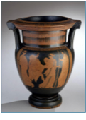 Naples Painter vase, excavated and published in the eighteenth century by Sir William Hamilton, at the Middlebury College Museum of Art