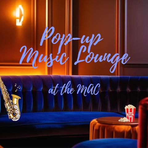 blue couch in lounge setting