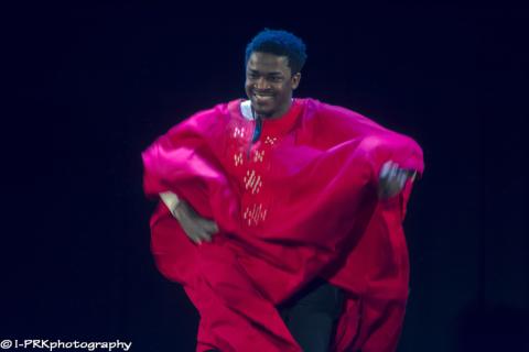 Dancer dancing in pink
