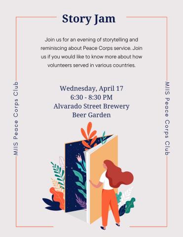 Grey background with an orange border and blue and black text describing the even time and date.