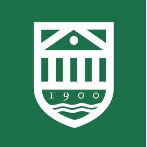 Tuck Business Bridge logo, white on green