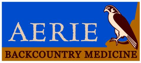 An image that reads AERIE Backcountry Medicine.