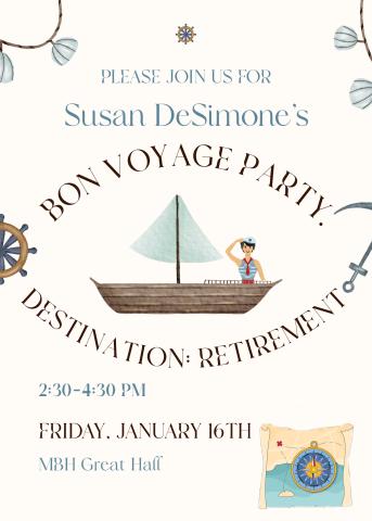 Susan on a boat retirement announcement