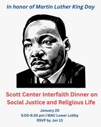 woodcut print of Dr. Martin Luther King, Jr.