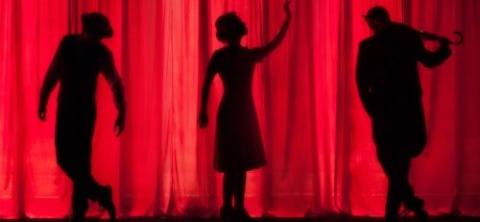 Illustrative Picture announcing lecture titled:  The Outlines of a Human, Emerging on the Stage.
Subtitle: Theater as a Medium of Human (Self-)Recognition and -Production in Shakespeare, Aristotle, and Jakob Lenz.