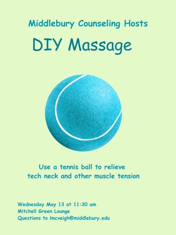 Aqua tennis ball on pale green background with text