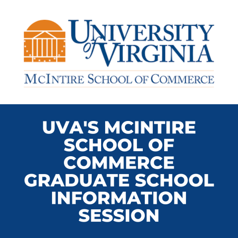 Orange logo of school to left of University of Virginia text