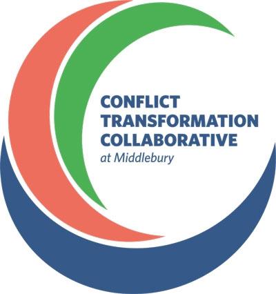 The Conflict Transformation Collaborative logo, which includes a green, dark orange, and navy blue crescent shape
