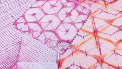 Photo- Free workshop on the art of shibori (???), or shaped-resist dyeing