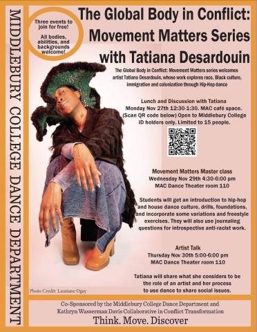 Poster of the series of events with Desardouin
