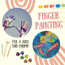 Colorful handprints using finger paints