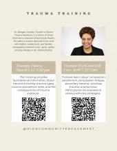 Image of woman and QR codes