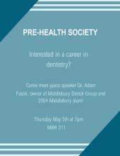 Poster with information about guest dental speaker