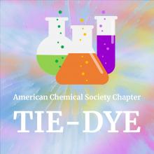 Beaker and tie dying around it