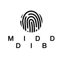 White background with black swirl pattern and MIDDDIB in large print at the bottom