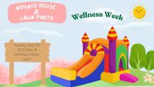 poster with a bounce house on it