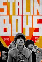 Boys looking upward with the film title "Stalin Boys" above.