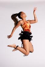 Dancer jumping in the air