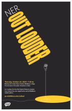 White and yellow text "NER Out Louder" on a black background