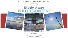 Vote for your favorite. Fall 2024 Study Away Photo Contest. On display from 11/04/2024-11/08/2024.