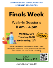 Colorful event poster with snacks and drinks