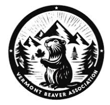 The Vermont Beaver Association logo: a beaver at the foreground, trees and mountains in the background.