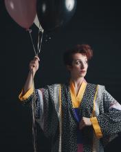Jillian Meyers with ballons