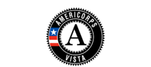 americorps logo with letter A in center of black cirlcle