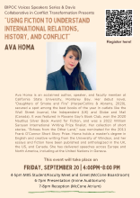 Head shot of Ava Homa in a blue blazer and black shirt.