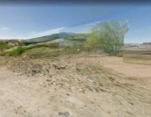 Glitched photo of desert